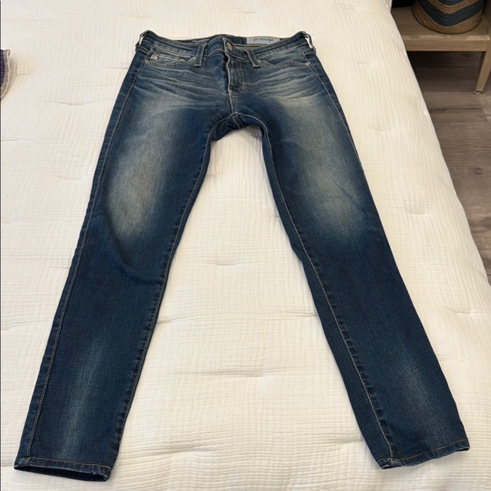 AG Adriano Goldschmied Women's High Rise Faded Blue Jeans
